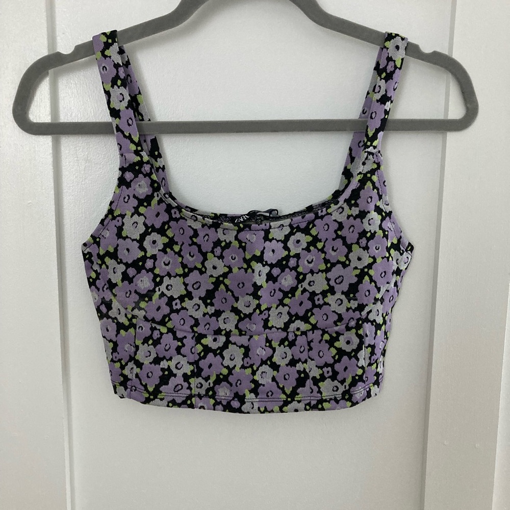 Floral Zara crop top in Medium